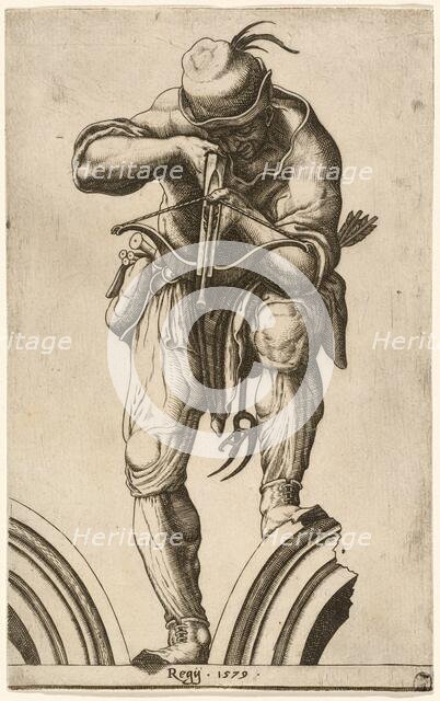 An Archer Shooting a Crossbow, 1579. Creator: Cherubino Alberti.