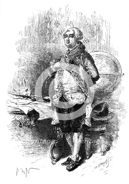 Louis XVI, King of France.Artist: Barbant