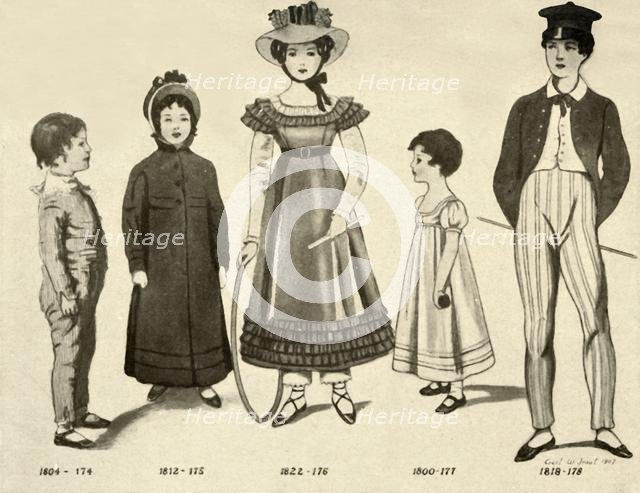 'Children's clothing from 1800-1820', 1907, (1937). Creator: Cecil W Trout.