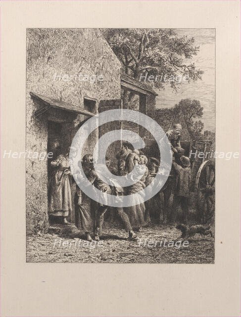 New Year's Day Morning, 1865. Creator: Charles Emile Jacque.