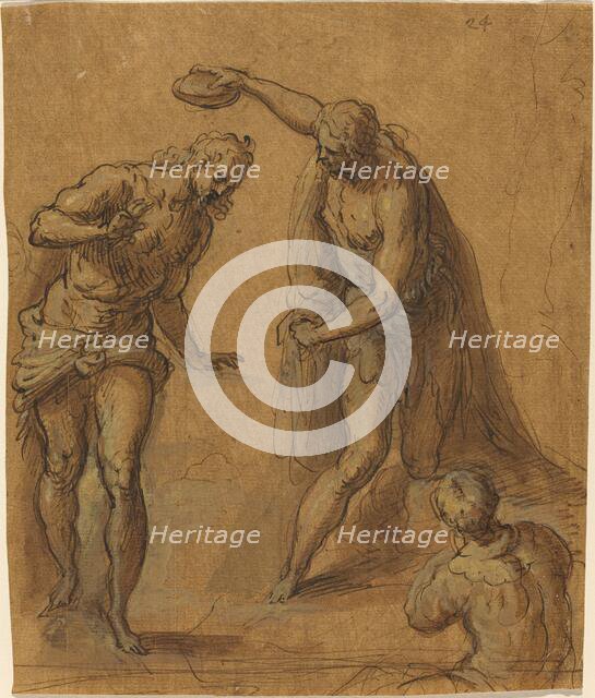 Sketch for a Baptism of Christ. Creator: Jacopo Palma.