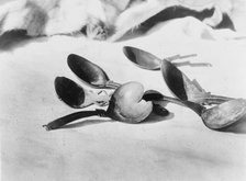 Elk-horn spoons-Tolowa, c1923. Creator: Edward Sheriff Curtis.