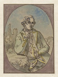 Portrait of unknown man, in oval frame, c.1752-c.1819. Creator: Juriaan Andriessen.