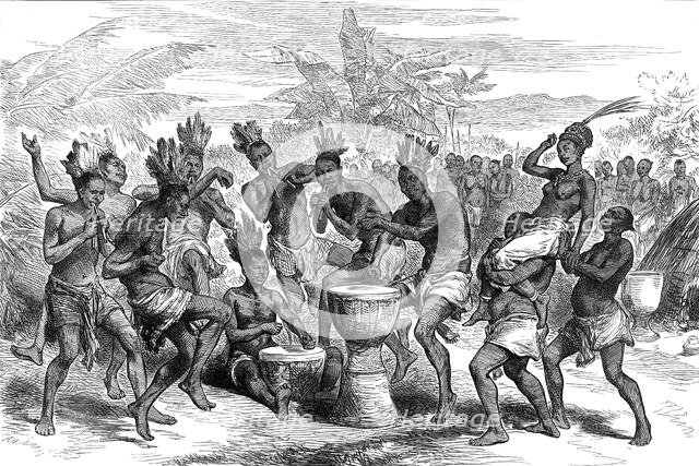 Lieutenant Cameron's Sketches in Central Africa: Wedding Dance at Kibaiyeli, 1876. Creator: Unknown.