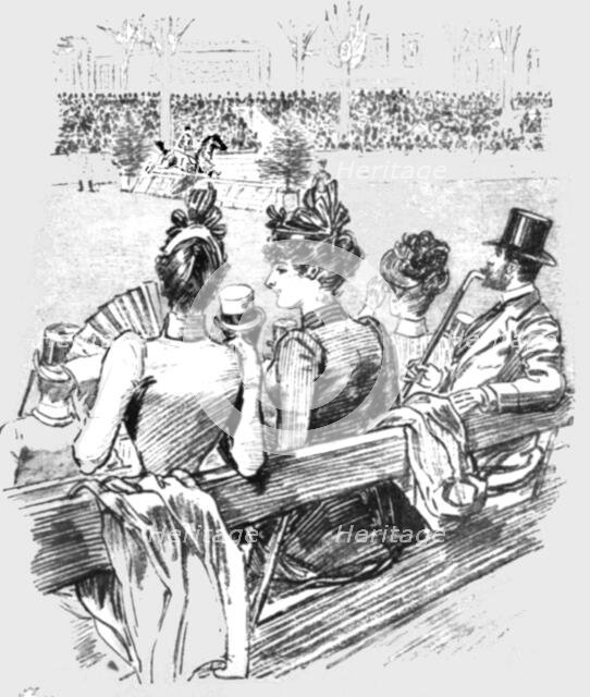 ''The Paris Season - drawn by Mars; Cup Day at the Concours Hippique', 1891. Creator: Mars.