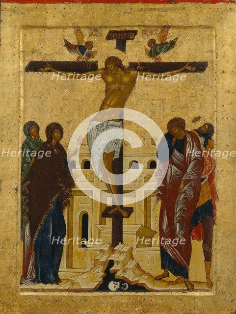 The Crucifixion, 1497. Artist: Russian icon  