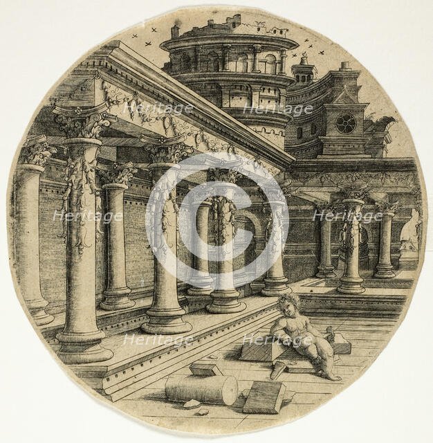 The Child in the Courtyard, 1520/30. Creator: Jean de Gourmont.