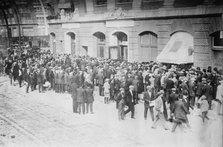 Crowd outside Shibe Park - 9 am. World's Series Phila., 1911. Creator: Bain News Service.