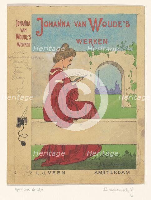 Book cover design for the series: Johanna van Woude's Werken...1905 or earlier. Creator: Johan Coenraad Braakensiek.