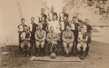 The Battalion Football Team of the First Battalion, The Queen's Own Royal West Kent Regiment. Poona, Artist: Unknown