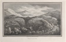 Festiniog, from "Remarks on a Tour to North and South Wales, in the year 1797", September 1, 1799. Creator: John Hill.