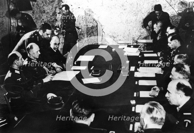 Surrender of Nazi Germany, Reims, France, 7 May 1945. Artist: Unknown