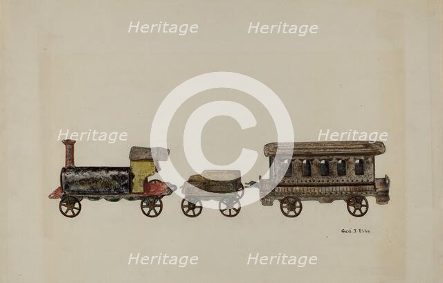 Toy Train, 1935/1942. Creator: George File.