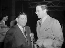 Portrait of Tony Pastor and William P. Gottlieb, Hotel Edison(?), New York, N.Y., 1946. Creator: Delia Potofsky Gottlieb.
