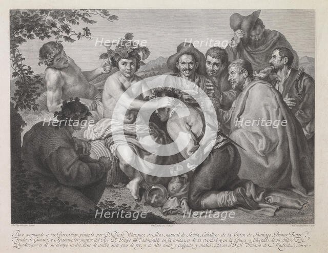 Bacchus, 18th-19th centuries. Creators: Diego Velasquez, Manuel Salvador Carmona.