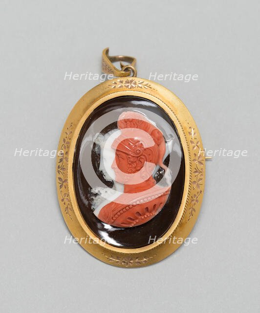 Cameo Pendant Brooch, Italy, c. 1860/75. Creator: Unknown.
