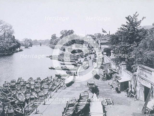 View of the River Thames and boats, c1900. Artist: Anon