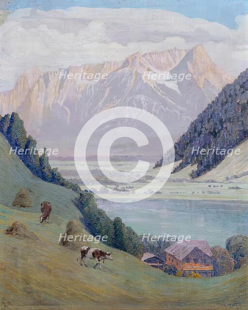 Mountain lake, 1911. Creator: Max Kahrer.