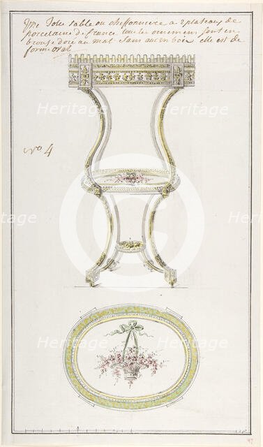 Design for an Occasional Table, ca. 1770-85. Creator: Anon.
