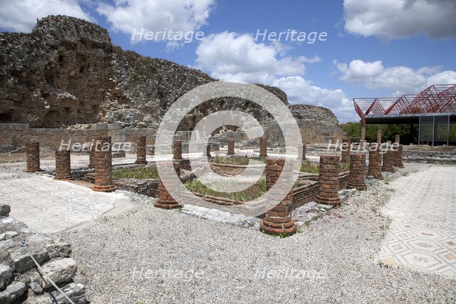 The central peristyle of the House of the Swastika Cross, Conimbriga, Portugal, 2009. Artist: Samuel Magal