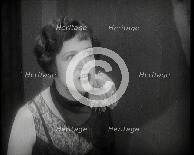 Lilian Hall-Davis Acting in a Scene, 1920s. Creator: British Pathe Ltd.