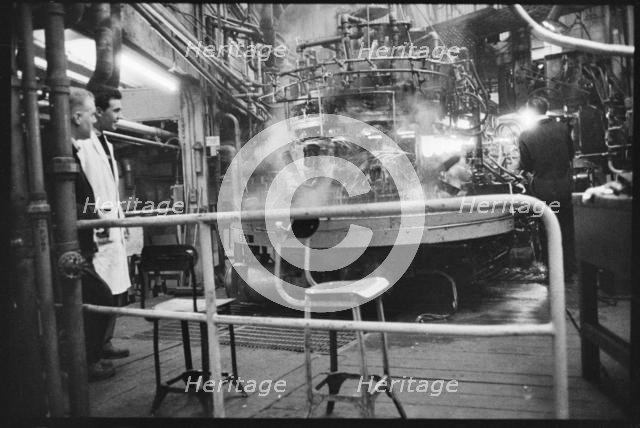 Automatic glass blowing machine, Wear Flint Glass Works, Alfred Street, Millfield, Sunderland, 1961. Creator: Eileen Deste.