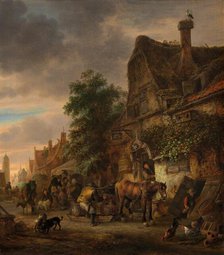 Workmen before an Inn, 1645. Creator: Isaac van Ostade.