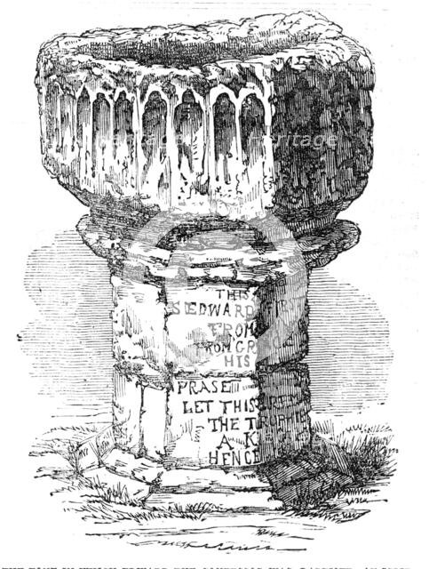 The Font in which Edward the Confessor was baptised, at Islip, 1854. Creator: Unknown.