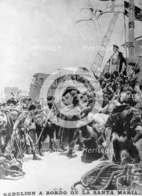 Rebellion on Board, (15th century), 1920s. Artist: Unknown