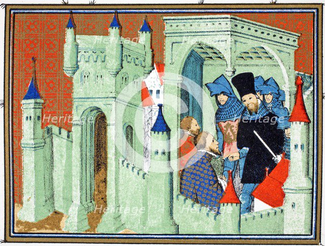 Dukes of Exeter and Surrey deliver the King's message to the Duke of Lancaster, 19th Century.