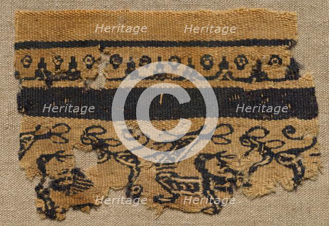 Fragment, with Part of a Clavus, from a Tunic, 400s - 600s. Creator: Unknown.