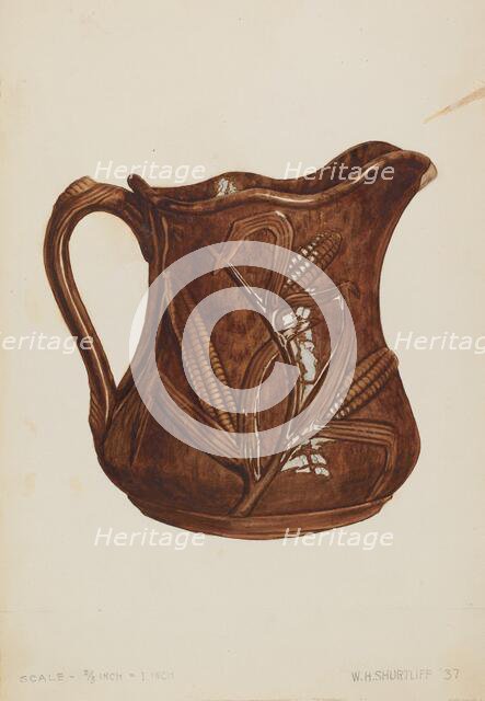 Pitcher, 1937. Creator: Wilford H. Shurtliff.