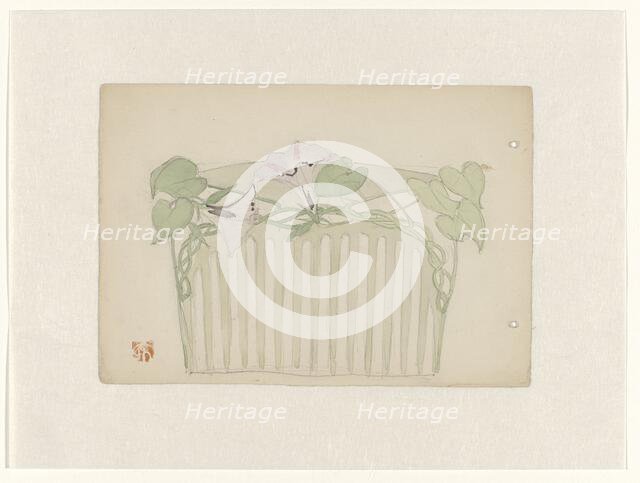 Design for a hair comb, c.1898-c.1905. Creator: Jules Chadel.