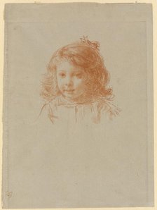 Bust of a Young Girl (recto); Profile of a Young Girl (verso), 1886 (recto); c. 1886 (verso). Creator: Paul Adolphe Rajon.
