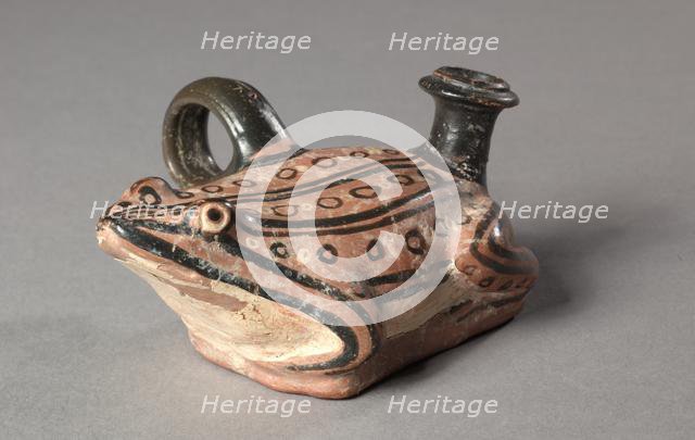 Apulian Frog Guttus, 4th century BC. Creator: Unknown.