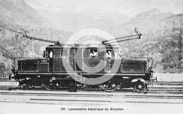 Locomotive electrique du Simplon. Creator: Unknown.