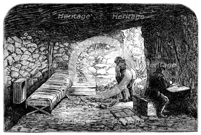 The Civil War in Spain: casemate in the battery of San Lorenzo, 1874. Creator: Unknown.