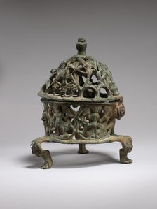 Censer Frame with Inhabited Vine Scroll, Byzantine, 6th century. Creator: Unknown.