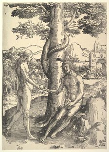 Fall of Man, (Adam and Eve), ca. 1514. Creator: Lucas van Leyden.