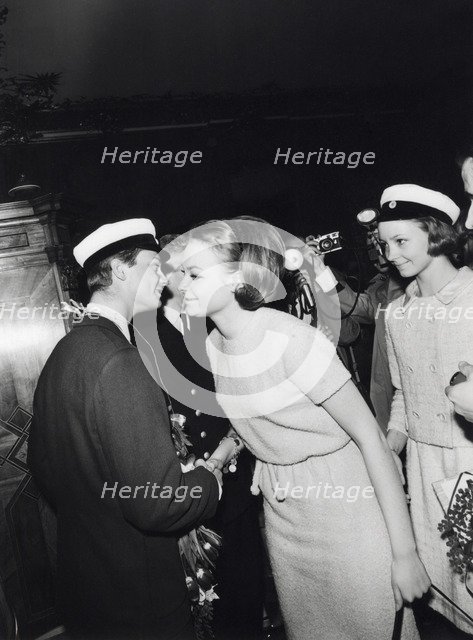 Crown Prince Carl Gustaf of Sweden congratulated by his friends for passing his A levels, 1966. Artist: Unknown