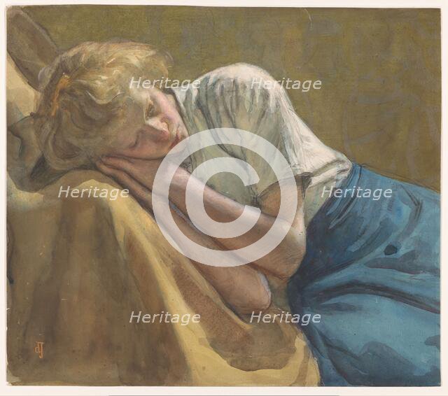 Resting girl, 1903. Creator: Johan Antonie de Jonge.