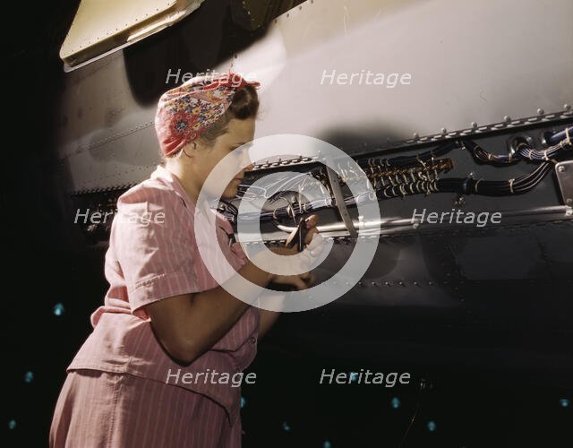 With careful Douglas training, women do...Douglas Aircraft Company, Long Beach, Calif., 1942. Creator: Alfred T Palmer.