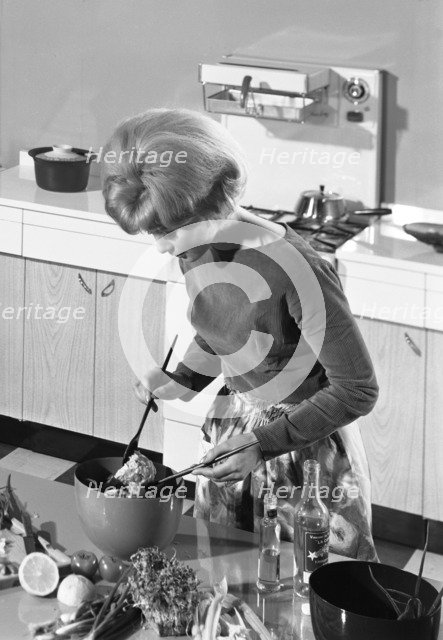 Kitchen scene, Warwick, Warwickshire, 1966. Artist: Michael Walters