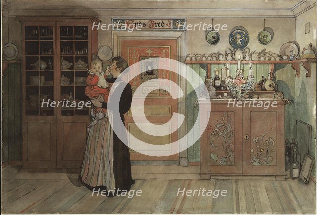 Between Christmas and New Year. From A Home (26 watercolours), c19th century. Creator: Carl Larsson.