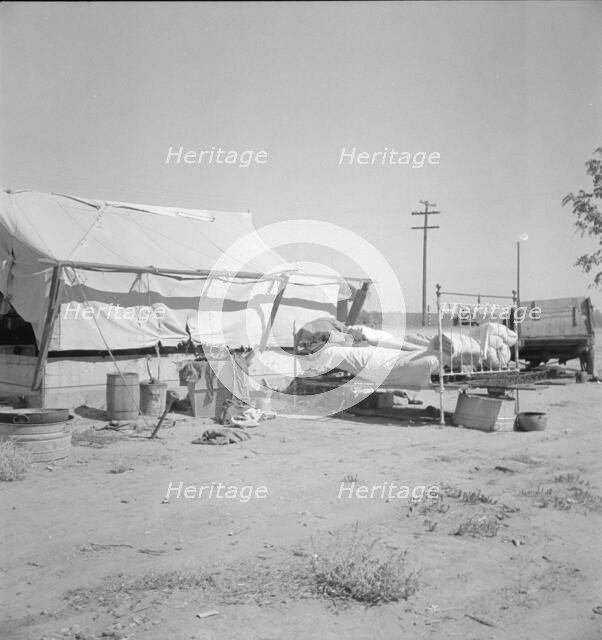 California home of Oklahoma drought refugee, 1936. Creator: Dorothea Lange.