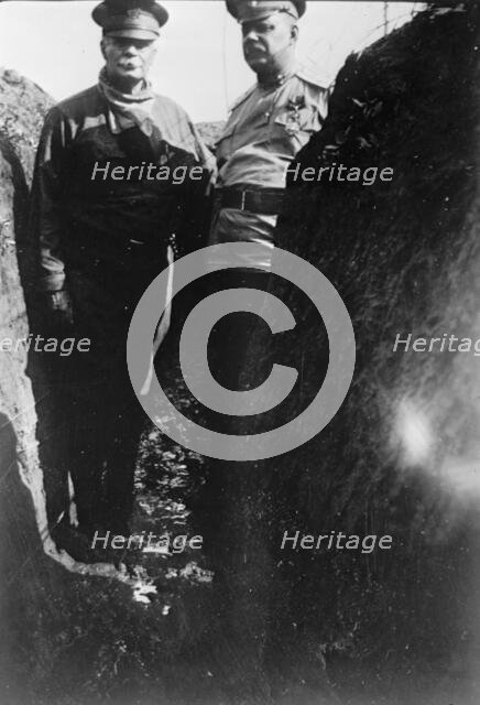 Navidski Col., Russian Army, Right, with Gen. Hugh L. Scott On His Visit To Russia, 1917. Creator: Harris & Ewing.