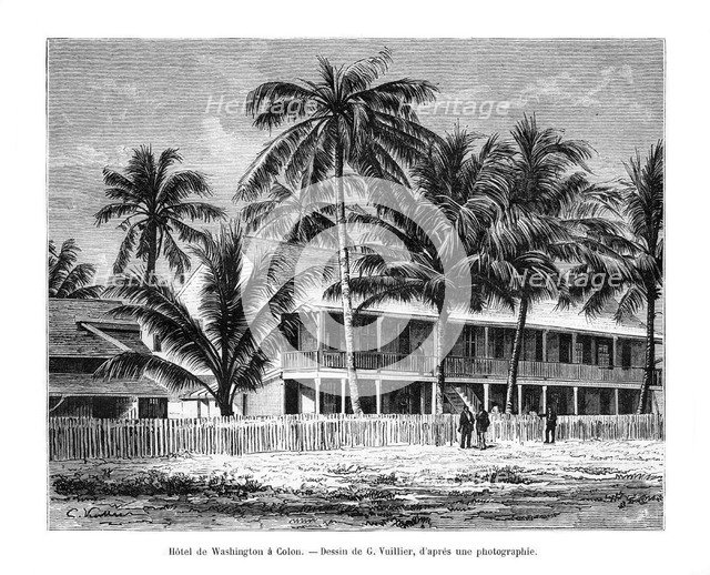 Washington Hotel, Colón, Panama, 19th century. Artist: Vuillier