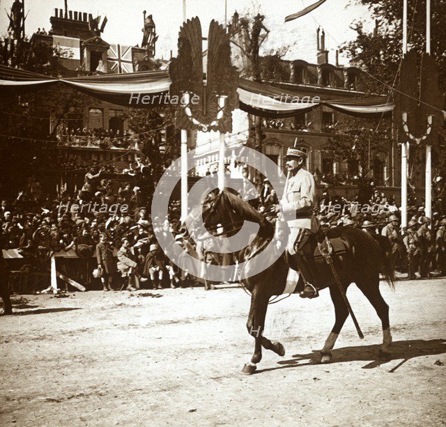 General Toulorge at victory parade, Paris, France, c1918-c1919. Artist: Unknown.