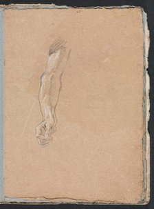 Verona Sketchbook: Right arm and hand (page 49), 1760. Creator: Francesco Lorenzi (Italian, 1723-1787).