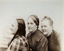 Portrait of three women, Russia, 1890s. Artist: Unknown